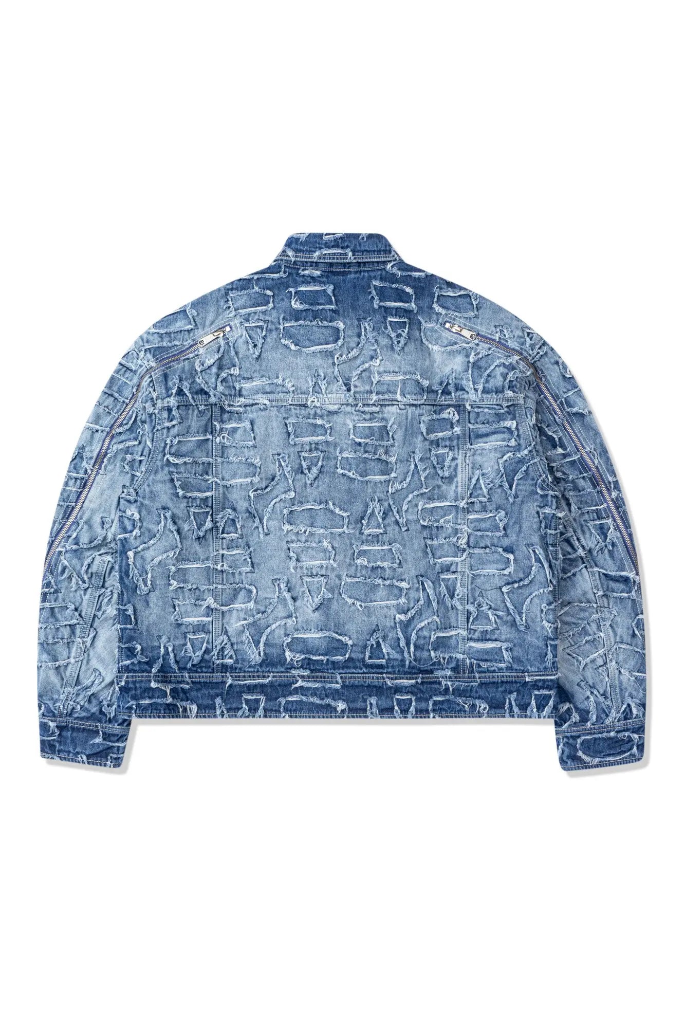 Alida Burnout Denim Jacket Alphastyle