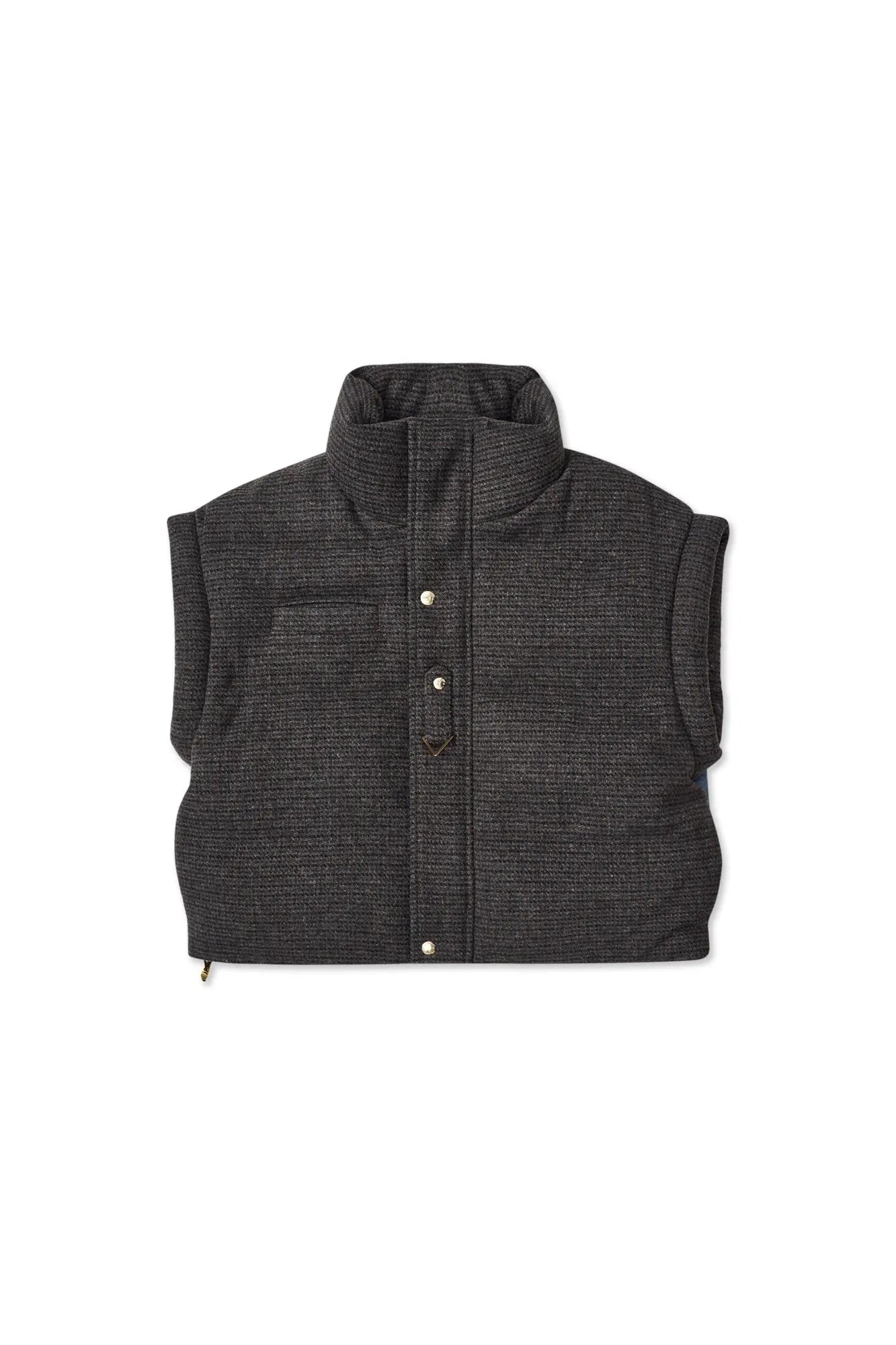 Caro Tweed Boxy Puffer Vest AlphaStyle