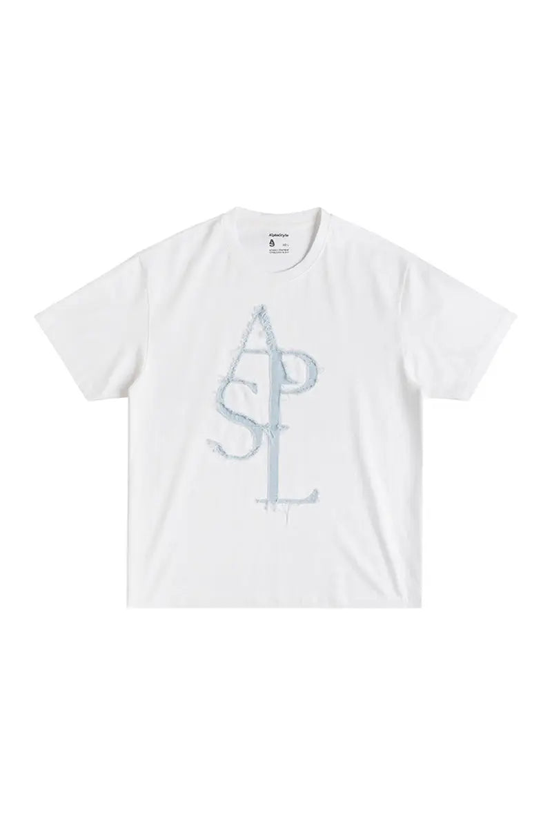 Greene Raw Edge Applique Tee AlphaStyle