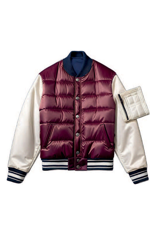 Nuka Reversible Varsity Down Jacket