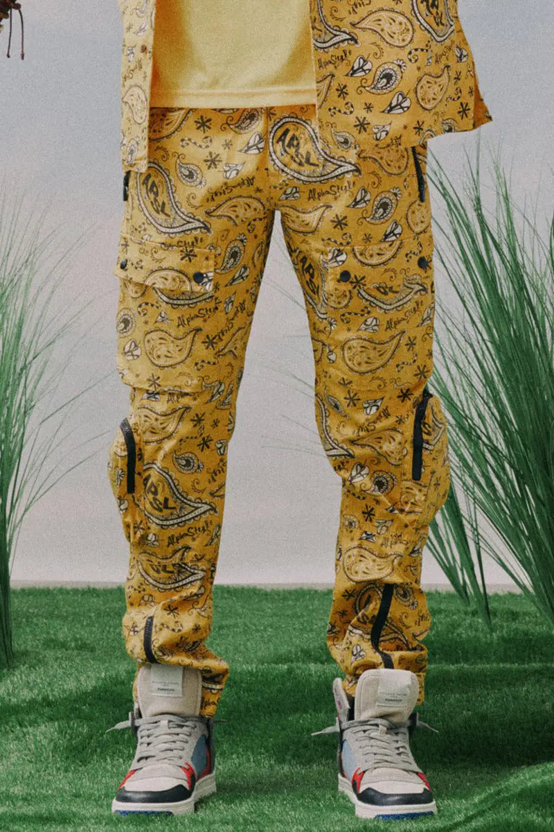 Sam Printed Cargo Zip Joggers AlphaStyle