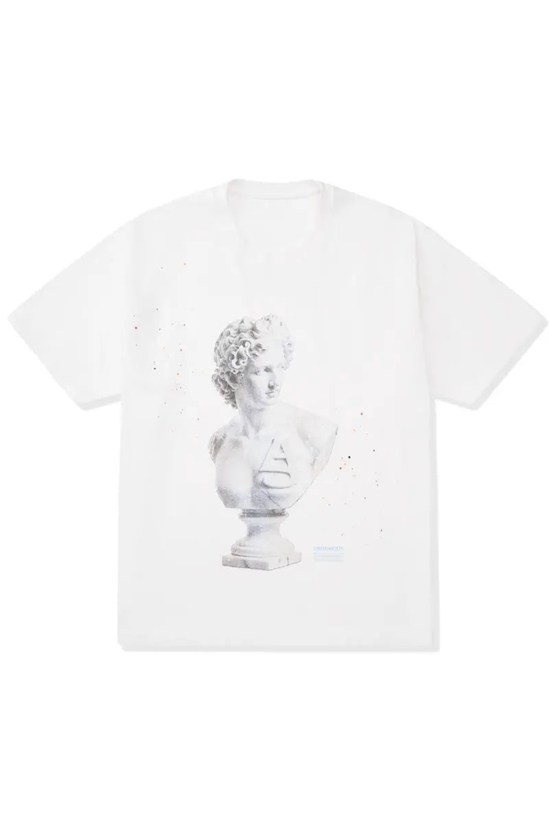 ★SCULPTOR★ Heaven Made Boxy Tee White SC24S212WH Sculpture Boxy Cropped Tee - AlphaStyle