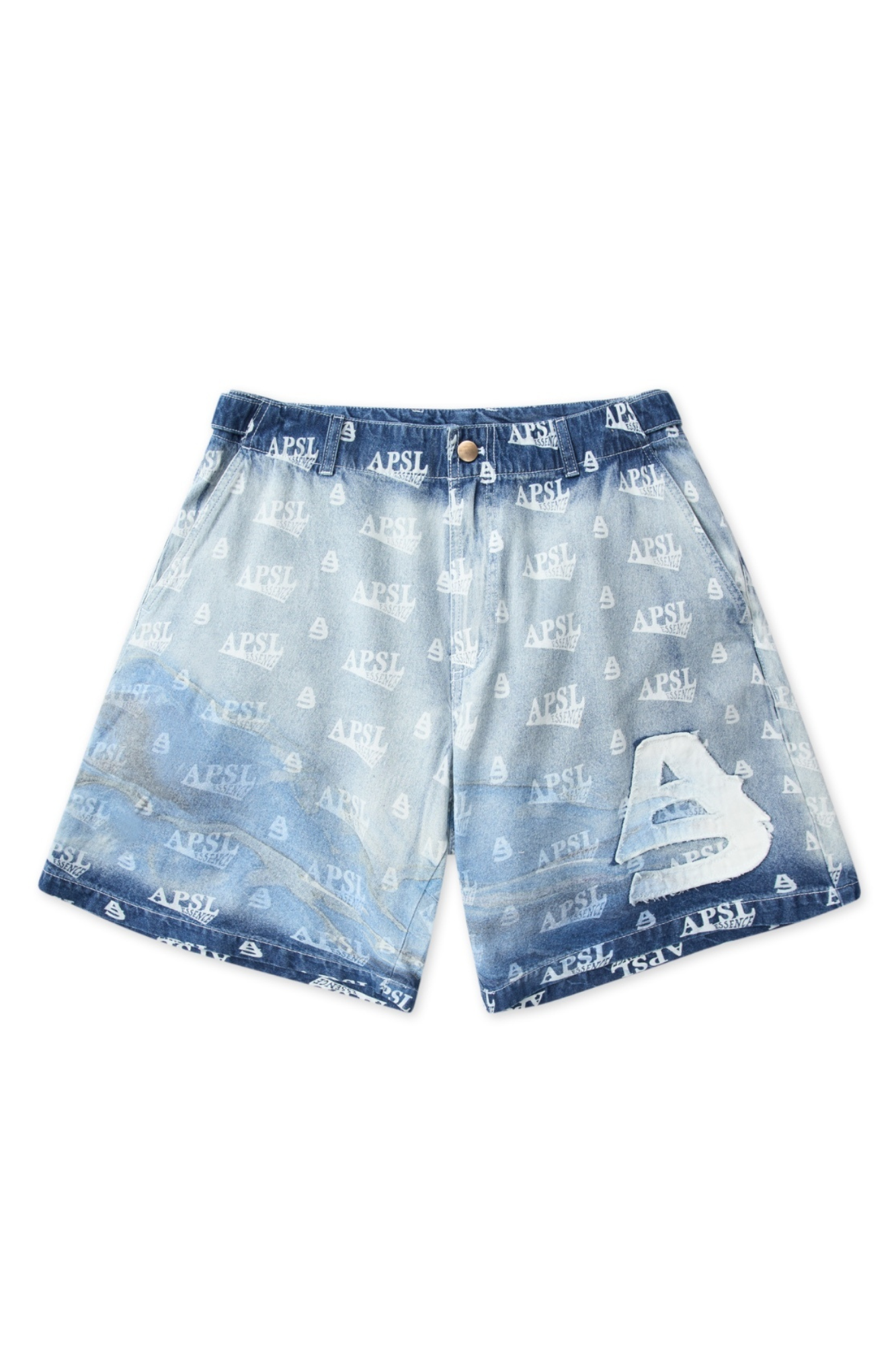 Huron Bleached Denim Shorts - AlphaStyle