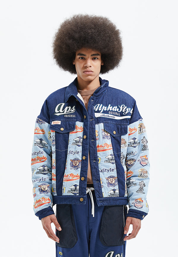 Ron Vegan Sherpa Lined Denim Jacket - AlphaStyle