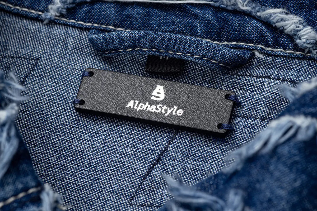 Alida Burnout Denim Jacket Alphastyle