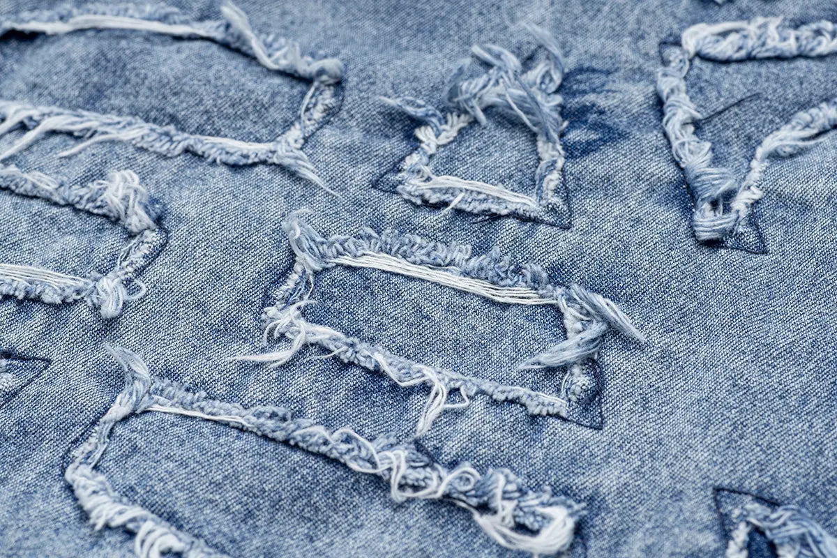 Alida Burnout Denim Jacket Alphastyle