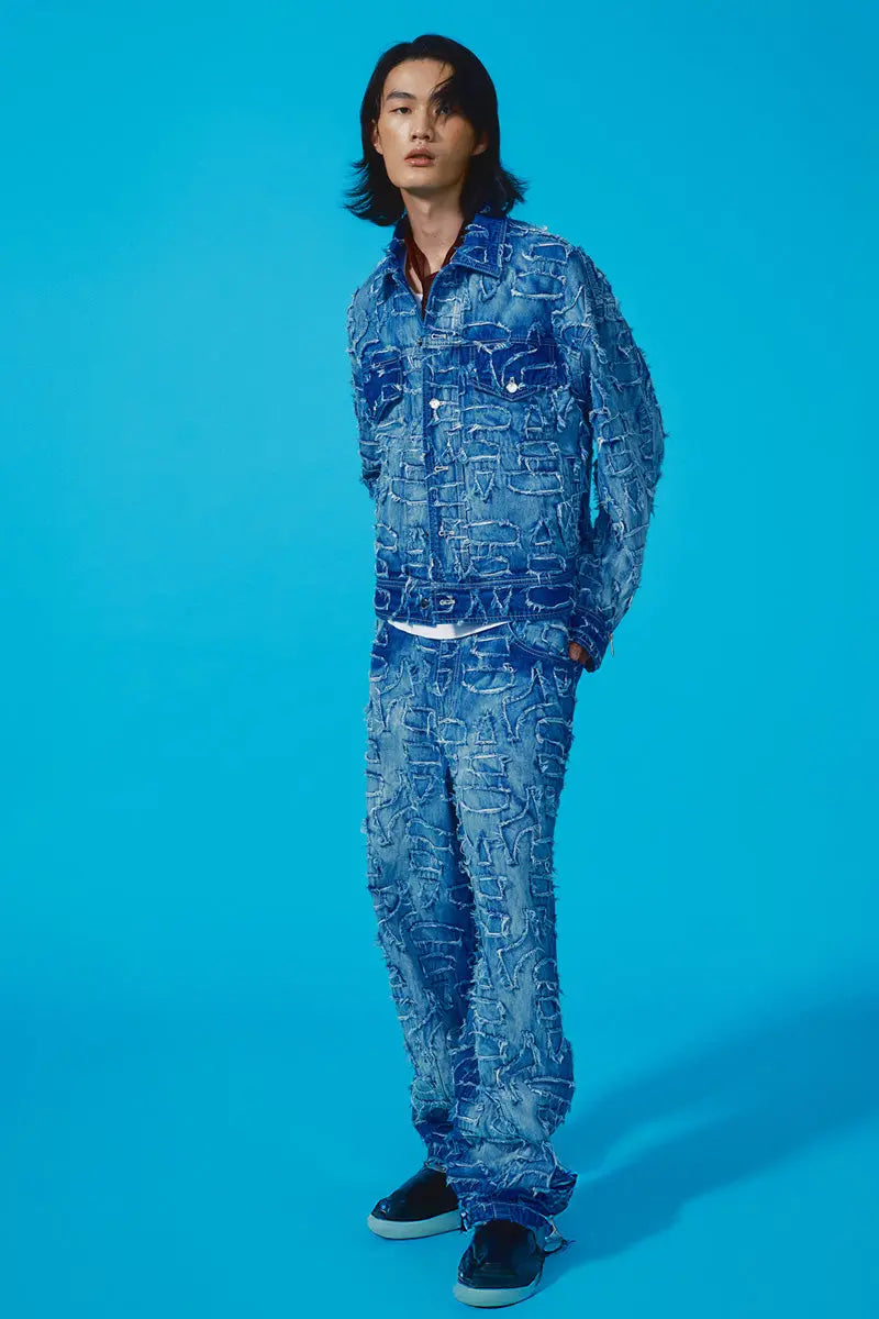 Alida Burnout Denim Jacket Alphastyle