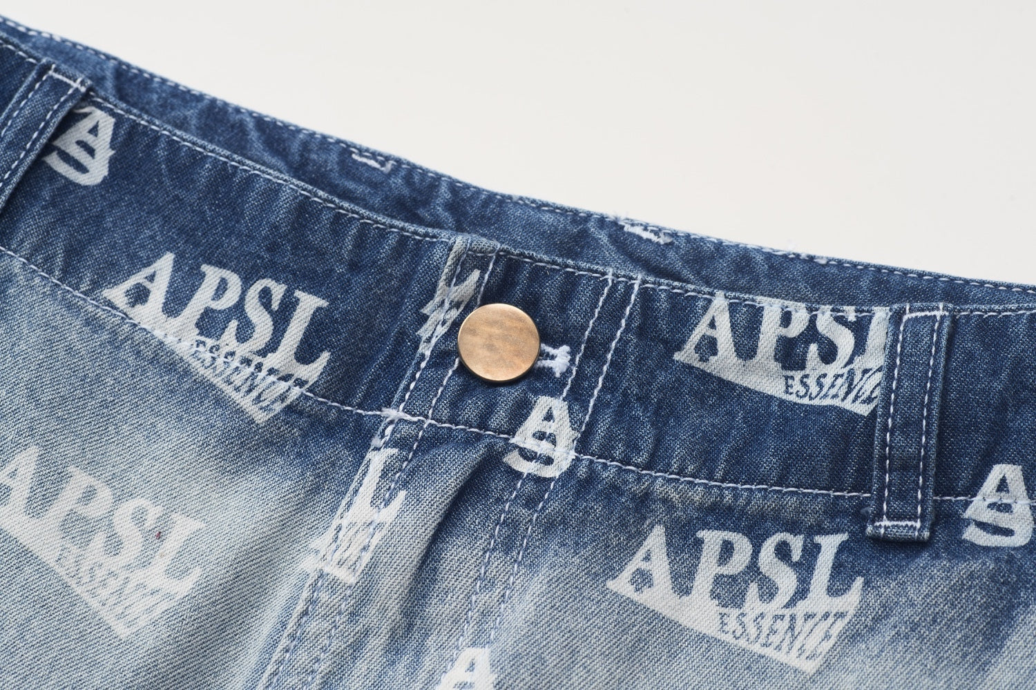 Huron Bleached Denim Shorts - AlphaStyle