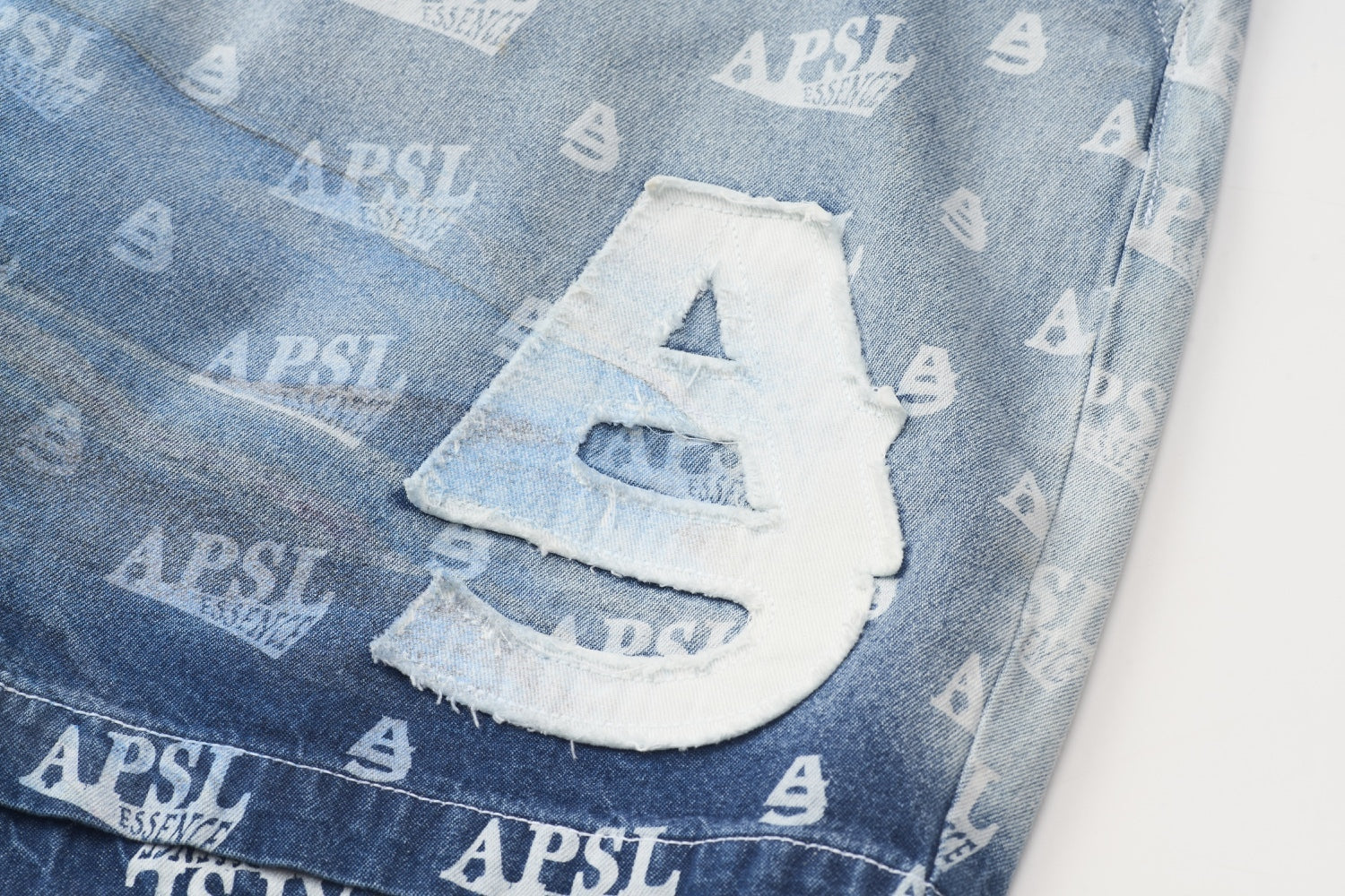 Huron Bleached Denim Shorts - AlphaStyle
