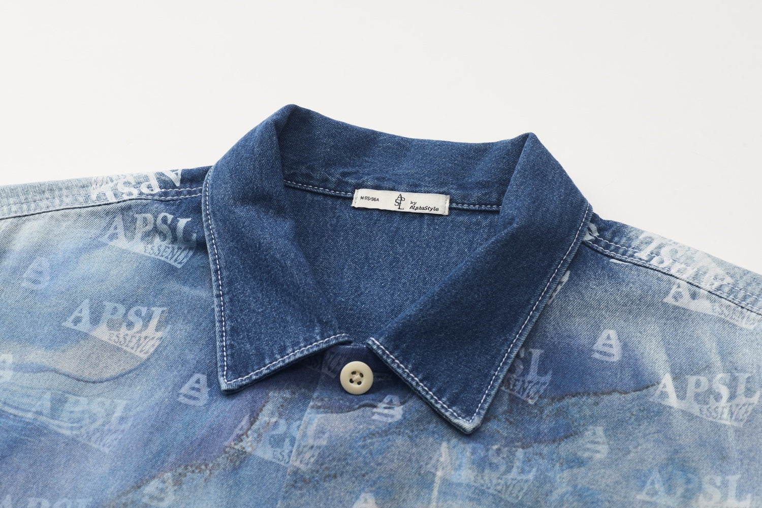 Huron Bleached Denim Shirt - AlphaStyle