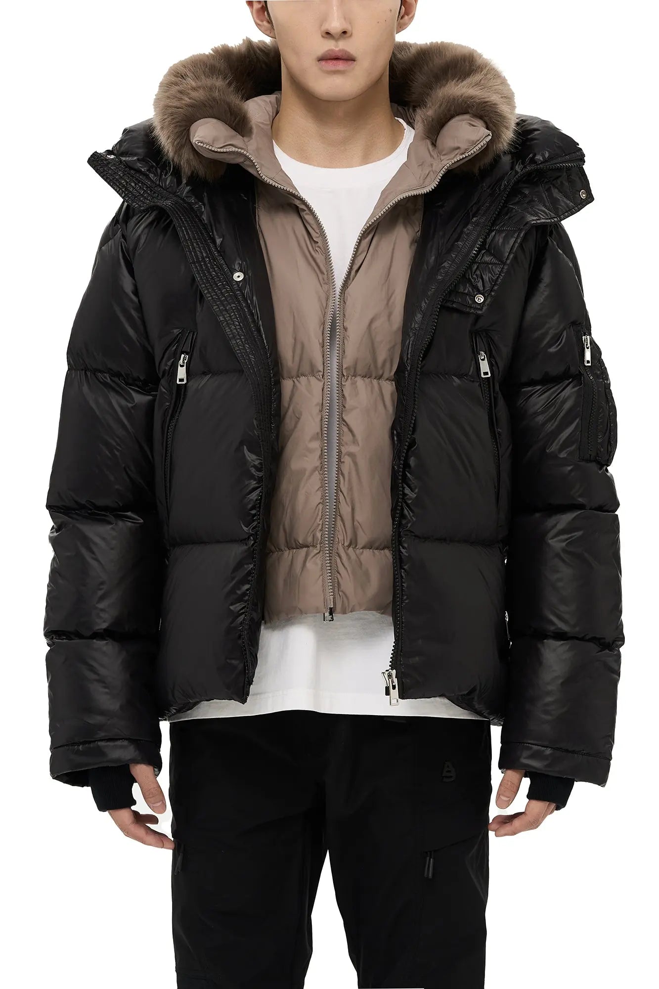 Kudu Double Hooded Down Jacket - AlphaStyle