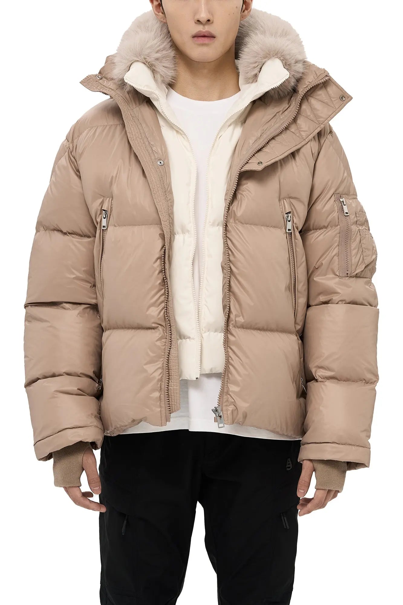 Fur Hooded Kudu Down Jacket AlphaStyle