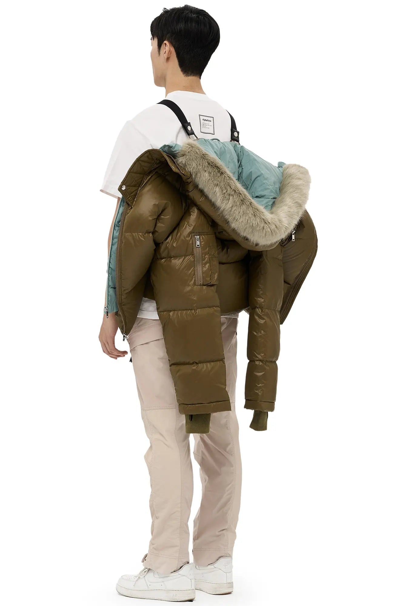 Fur Hooded Kudu Down Jacket AlphaStyle