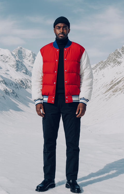 Nuka Reversible Varsity Down Jacket