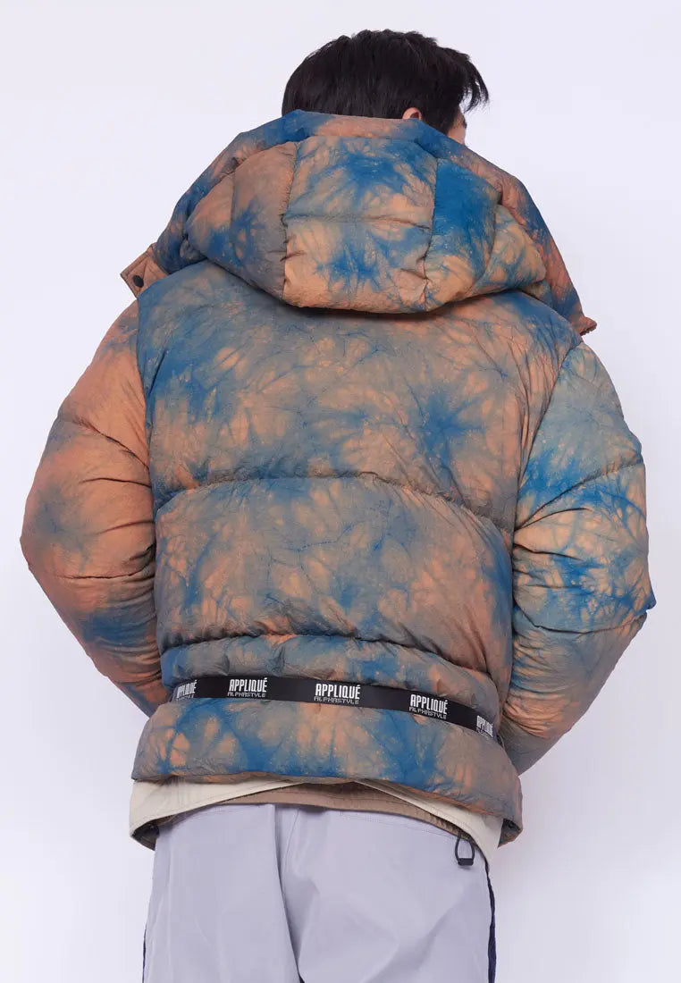 Kang Tie-Dye Hooded Down Jacket - AlphaStyle