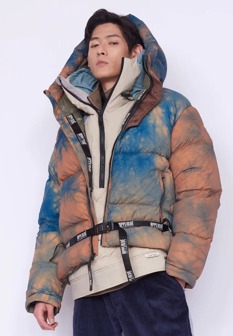 Kang Tie-Dye Hooded Down Jacket - AlphaStyle