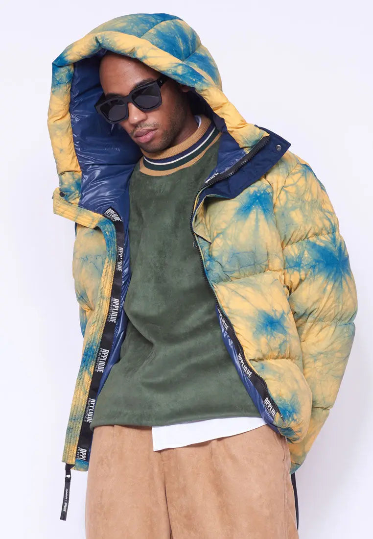 Kang Tie-Dye Hooded Down Jacket - AlphaStyle