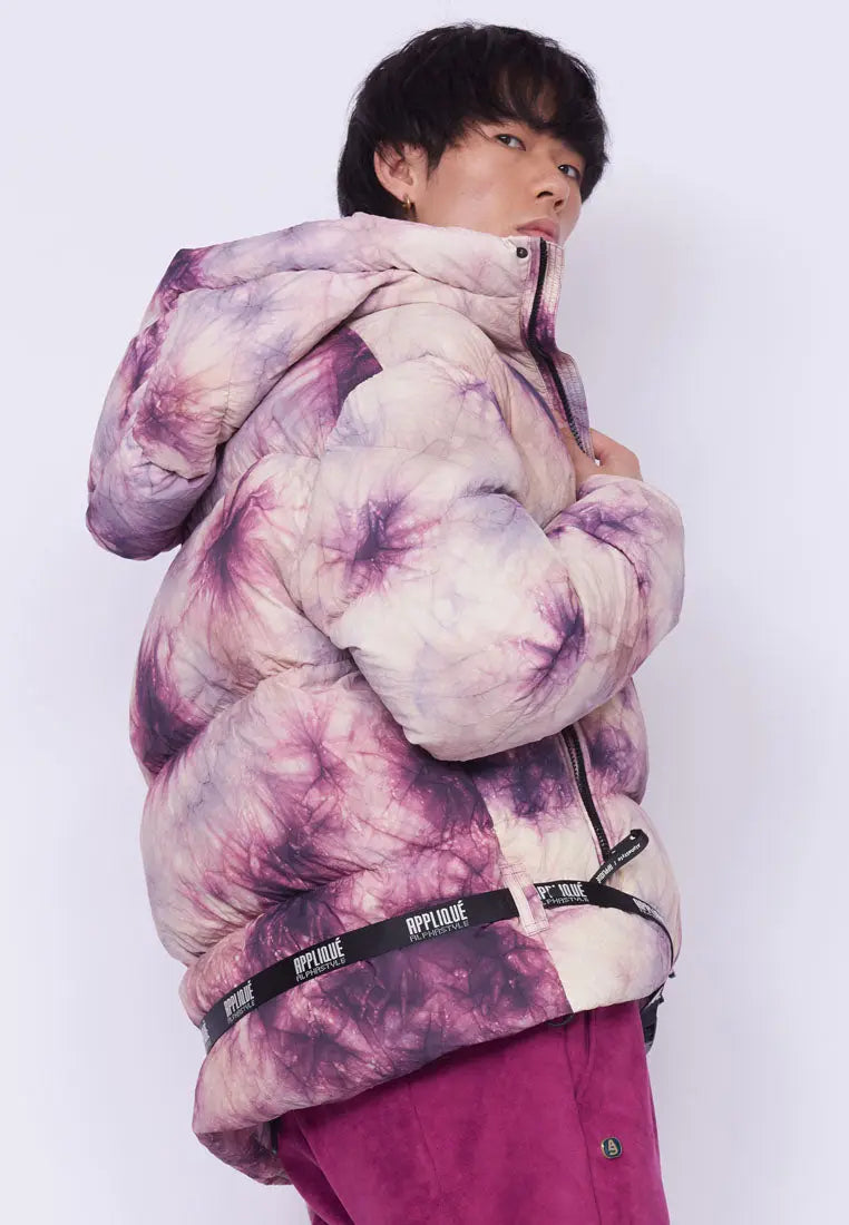 Kang Tie-Dye Hooded Down Jacket - AlphaStyle