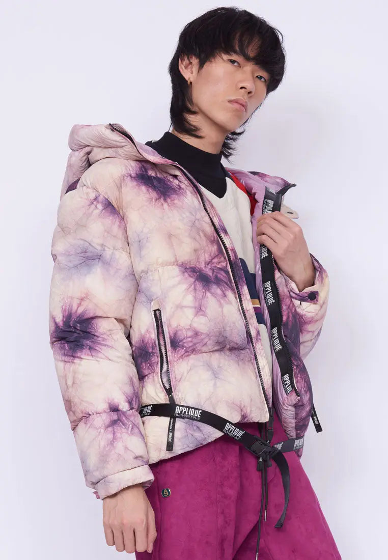 Kang Tie-Dye Hooded Down Jacket - AlphaStyle