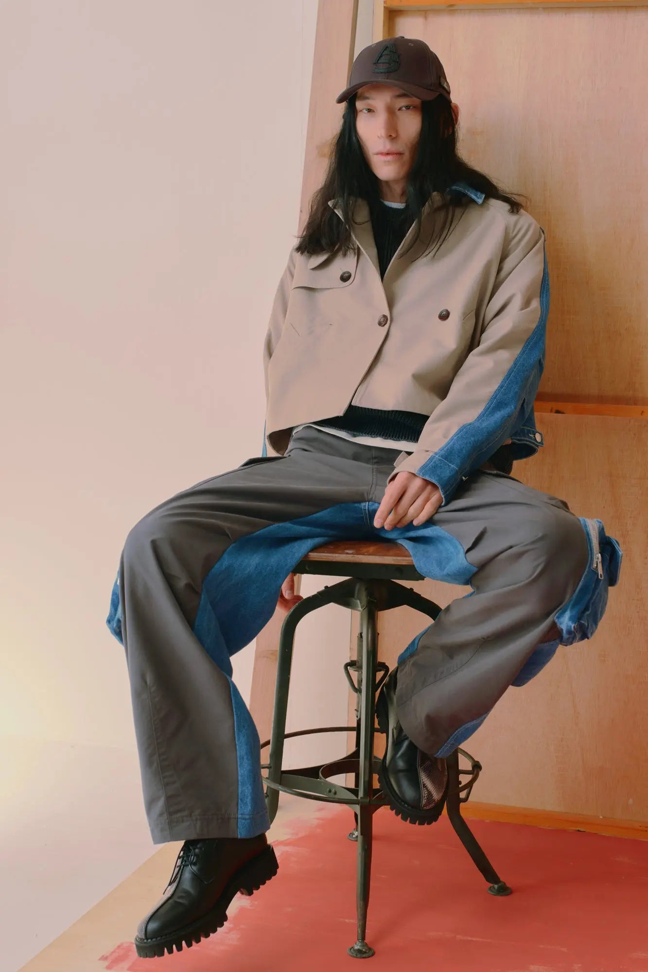 Lubec Wide Leg Belt Pants AlphaStyle