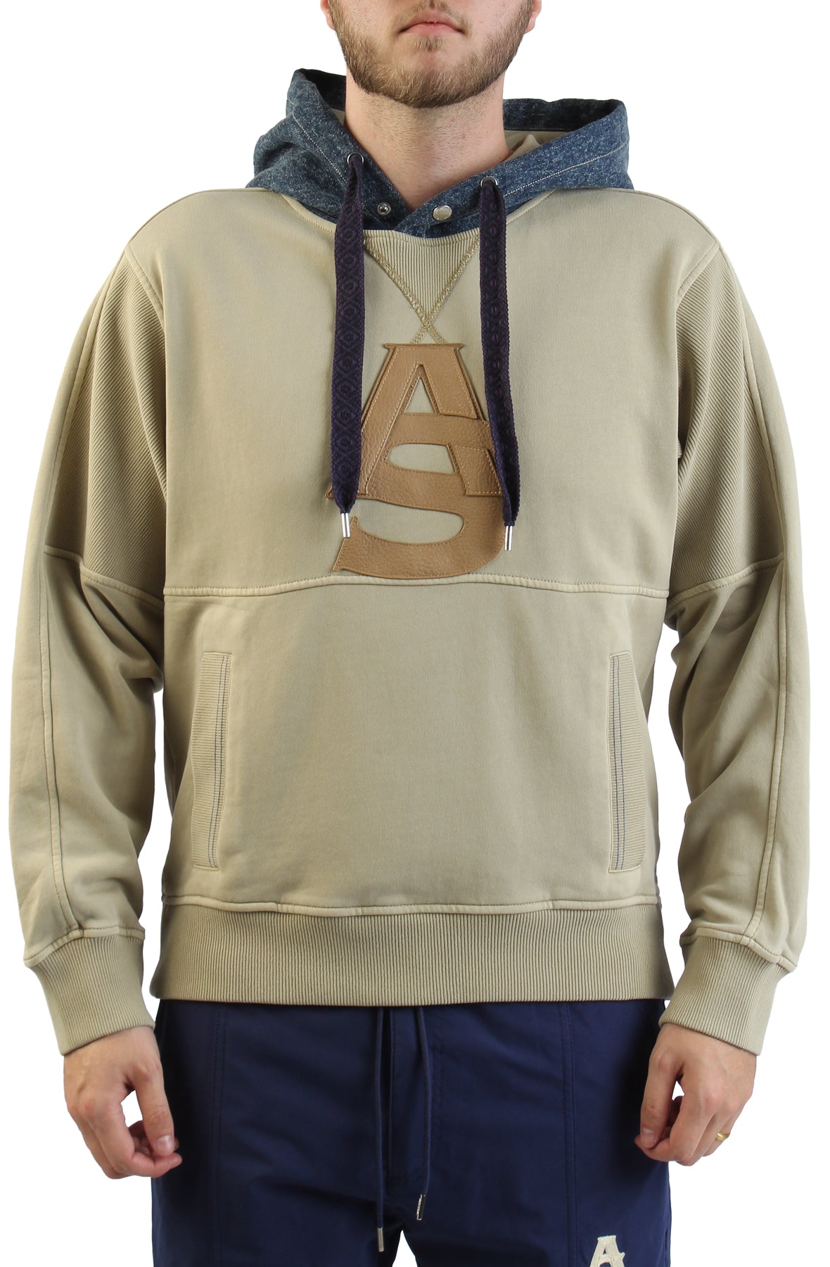 Alger Denim Hood Hoodie - AlphaStyle