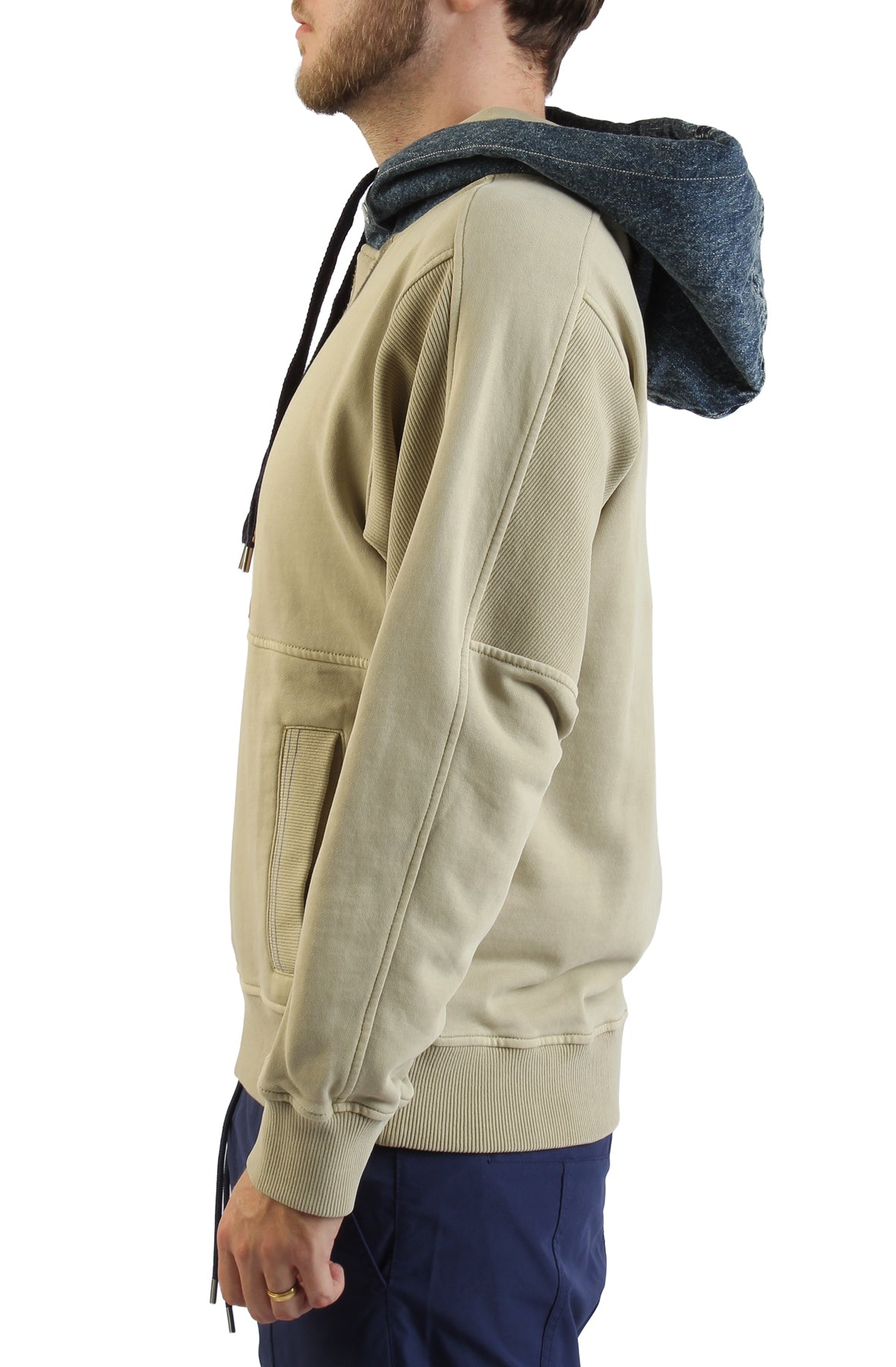 Alger Denim Hood Hoodie - AlphaStyle