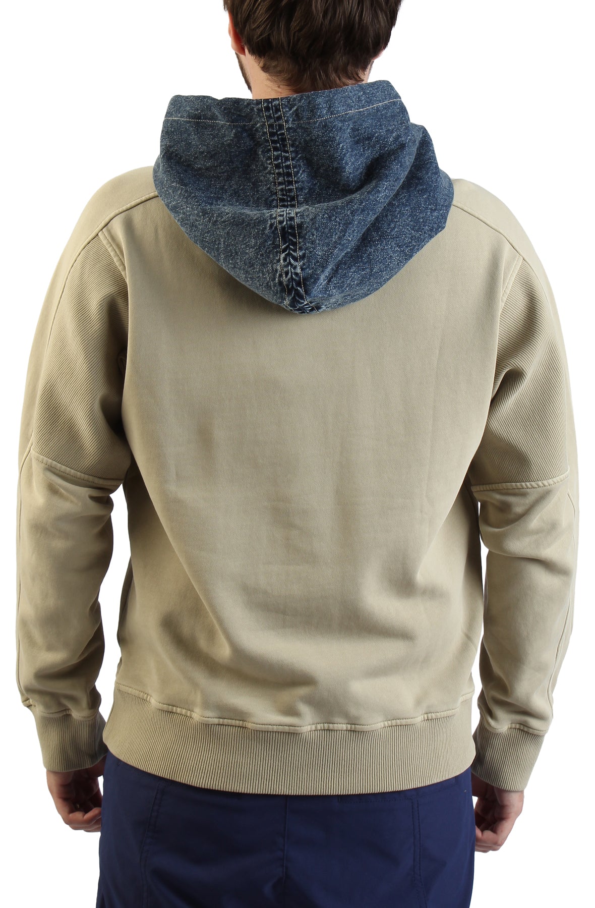 Alger Denim Hood Hoodie - AlphaStyle
