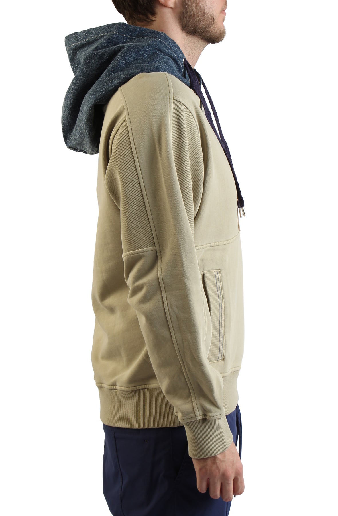 Alger Denim Hood Hoodie - AlphaStyle