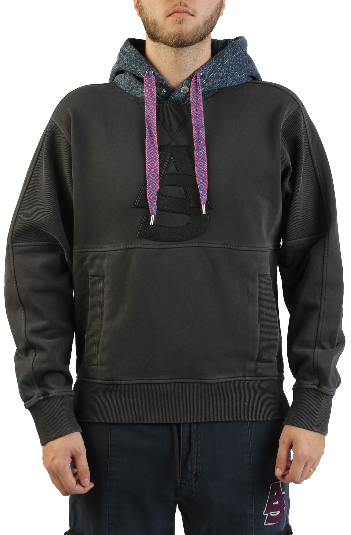 Alger Denim Hood Hoodie - AlphaStyle