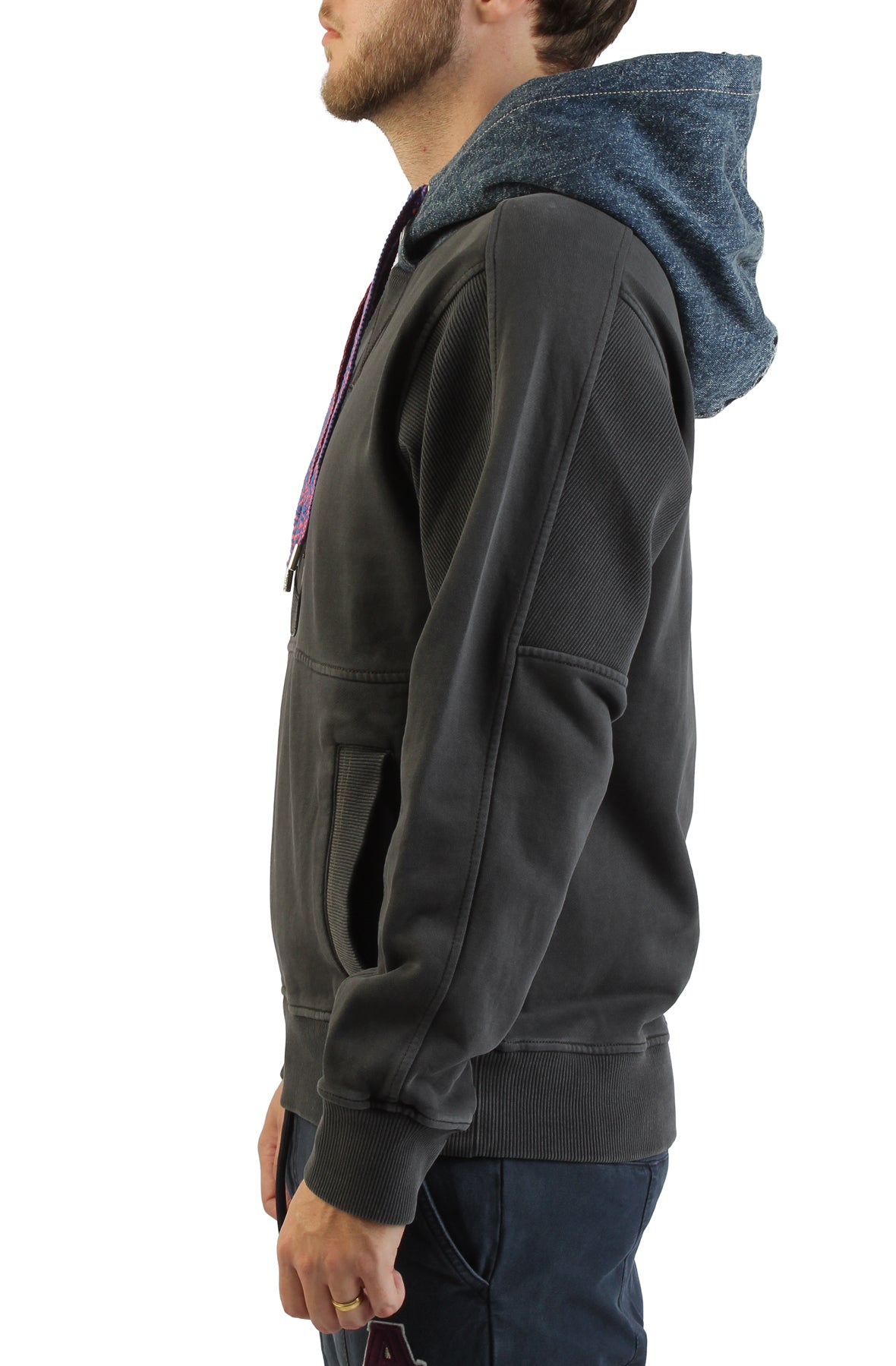 Alger Denim Hood Hoodie - AlphaStyle