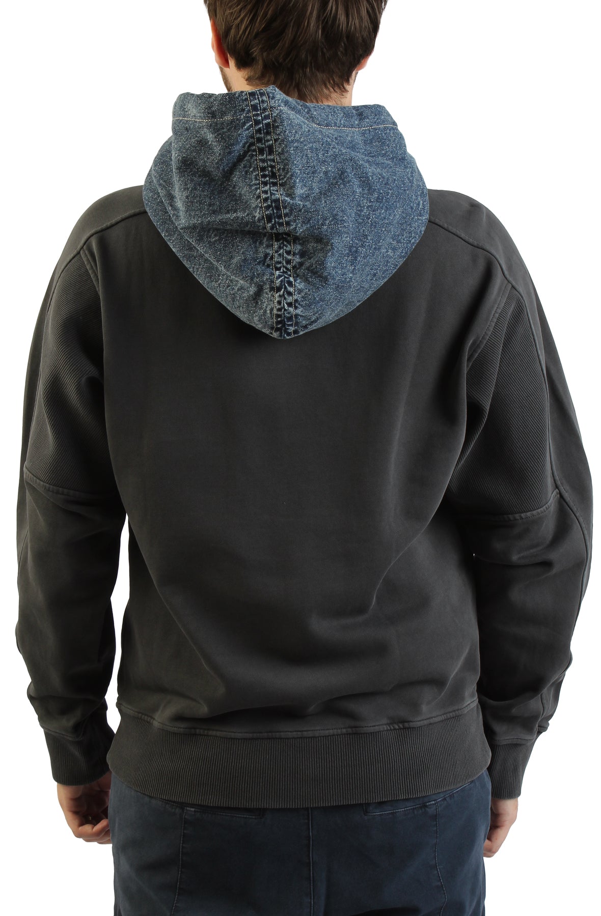 Alger Denim Hood Hoodie - AlphaStyle