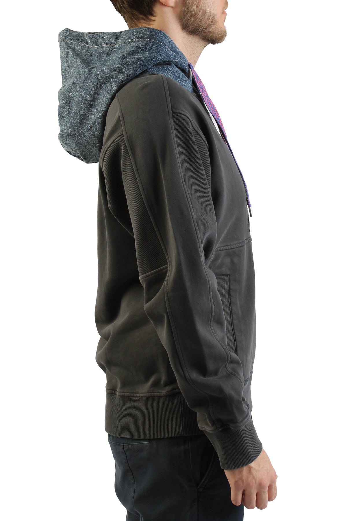 Alger Denim Hood Hoodie - AlphaStyle