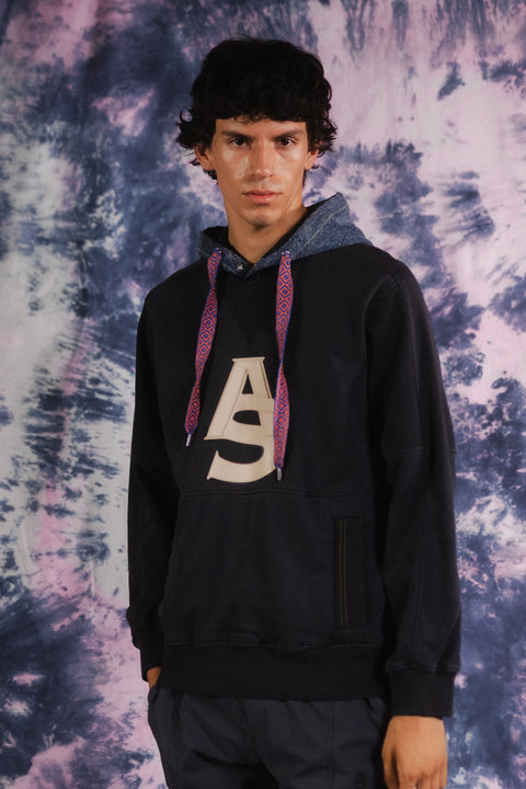 Alger Denim Hood Hoodie - AlphaStyle