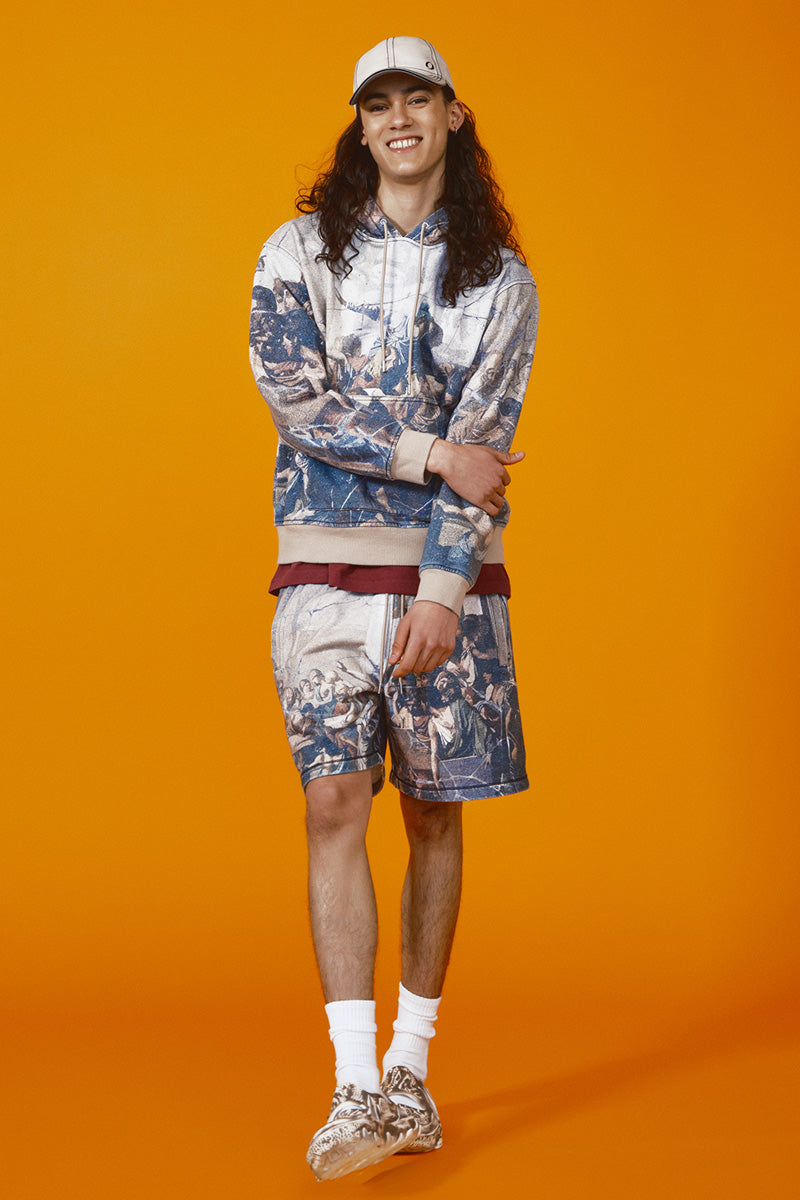 Vici Printed Sweat Shorts - AlphaStyle