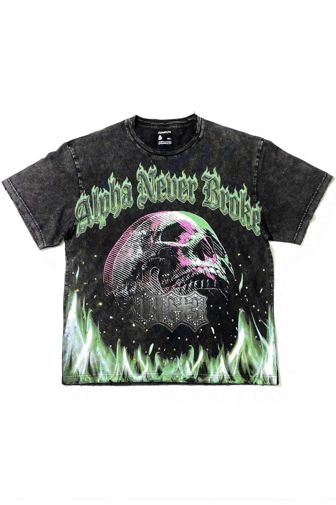 OG3Three Skull & Fire Tee AlphaStyle