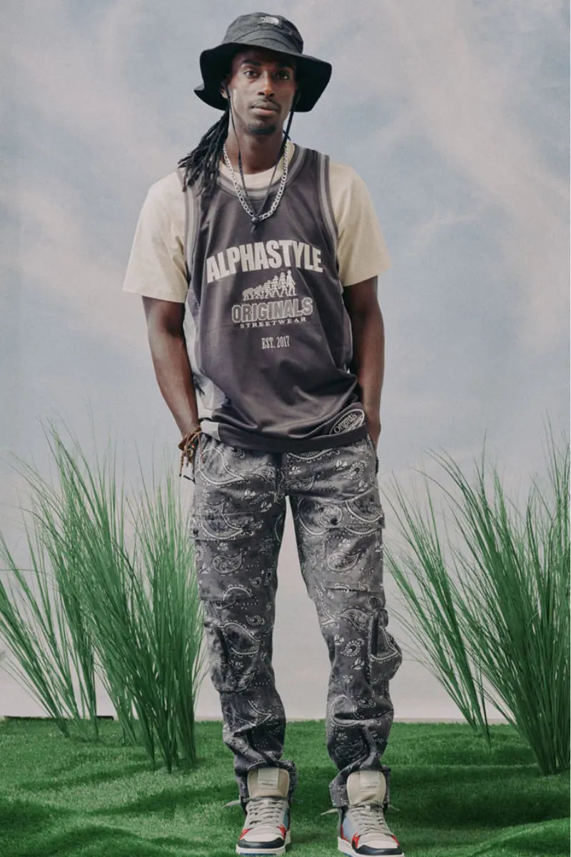 Sam Printed Cargo Zip Joggers AlphaStyle