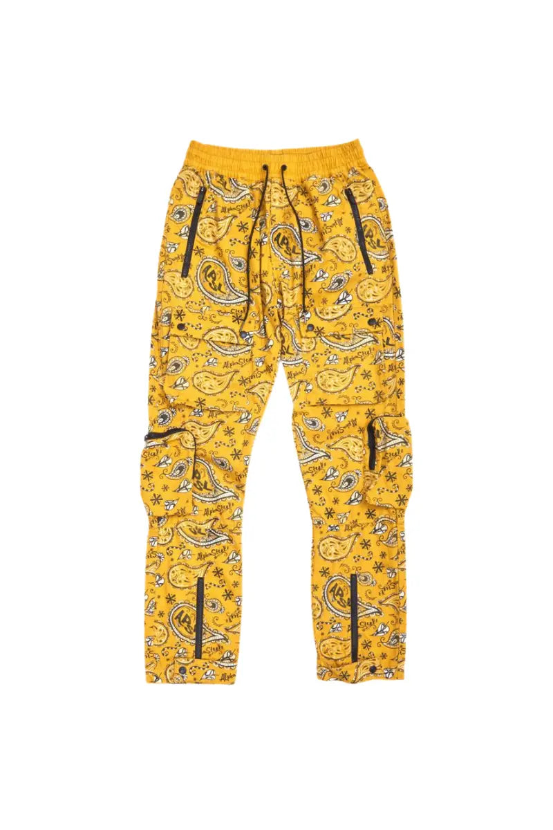 Sam Printed Cargo Zip Joggers - AlphaStyle Sam Printed Cargo Zip Joggers - AlphaStyle