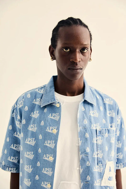 Vali Printed Denim Shirt AlphaStyle
