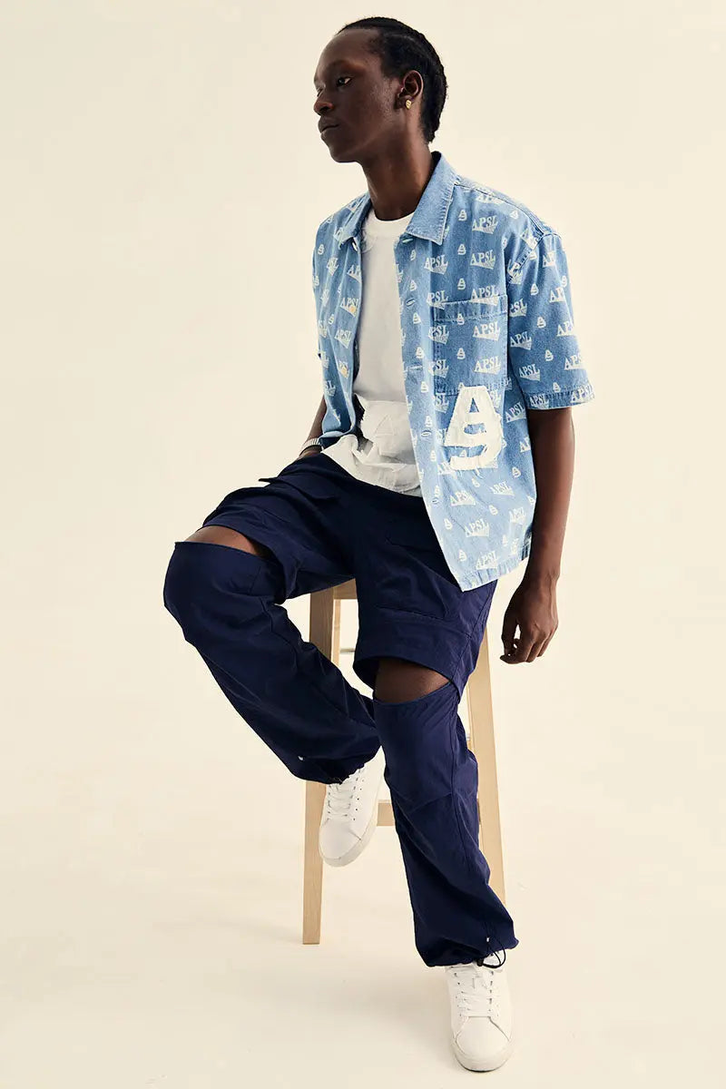 Vali Printed Denim Shirt AlphaStyle