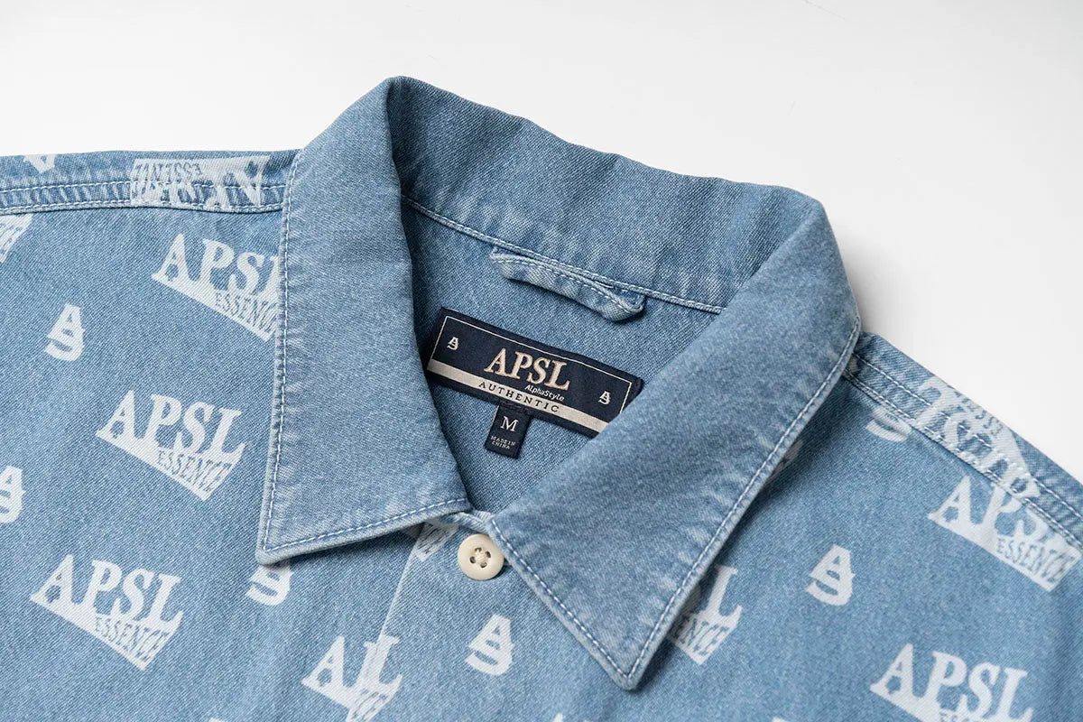 Vali Printed Denim Shirt AlphaStyle