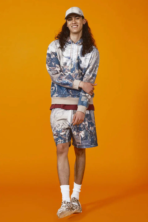 Vici Printed Sweat Shorts - AlphaStyle